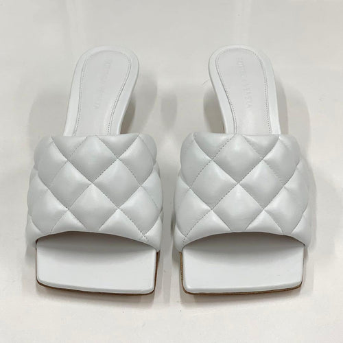 Bottega Veneta Lambskin Quilted Mules White — view 2