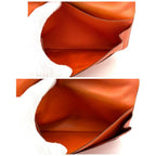 Hermes Wallet Dogon GM Taurillon Clemence Orange Silver — view 4