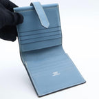 Hermes Bearn Rectoverso Trifold Wallet Blue Jean — view 3