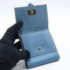 Hermes Bearn Rectoverso Trifold Wallet Blue Jean — view 6