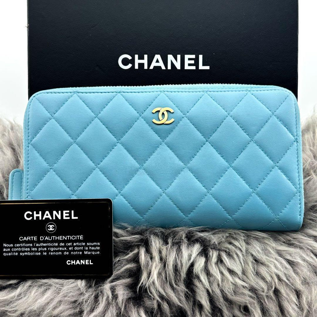 Chanel Wallet Quilted Round Zip LB