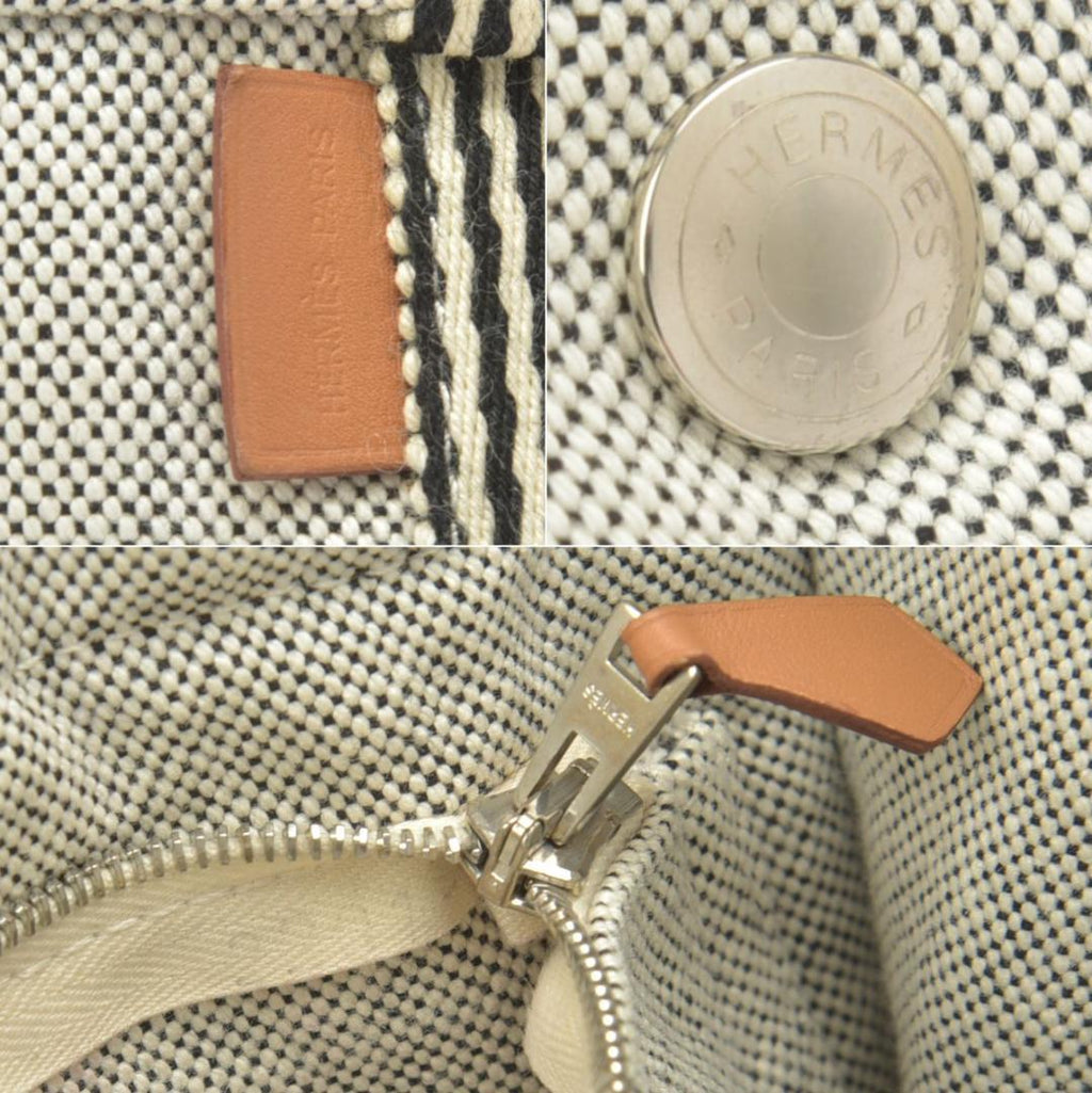 Hermes New Fourre Tout PM Handbag Canvas Gray Black