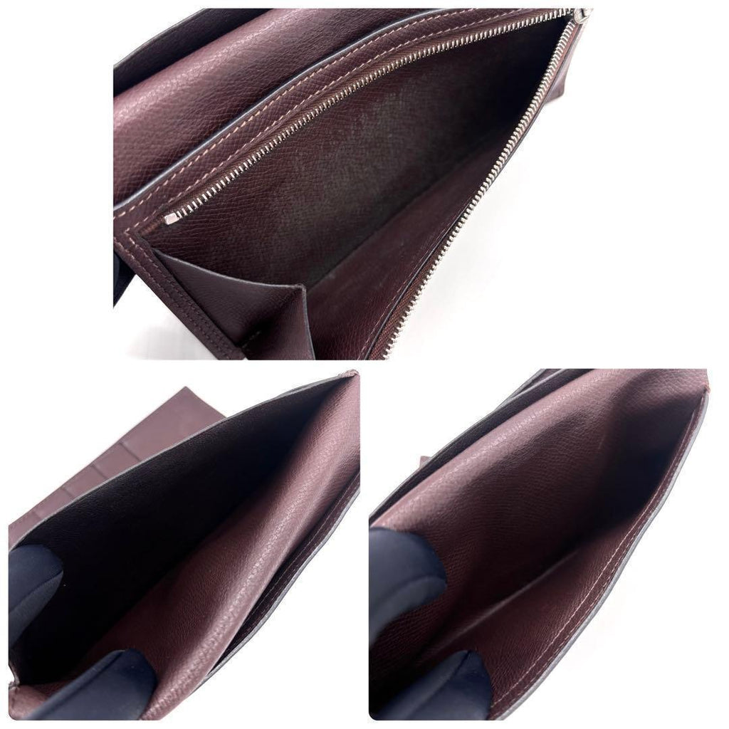 Hermes Bearn Dupri Trifold Wallet Black Chevre — view 4