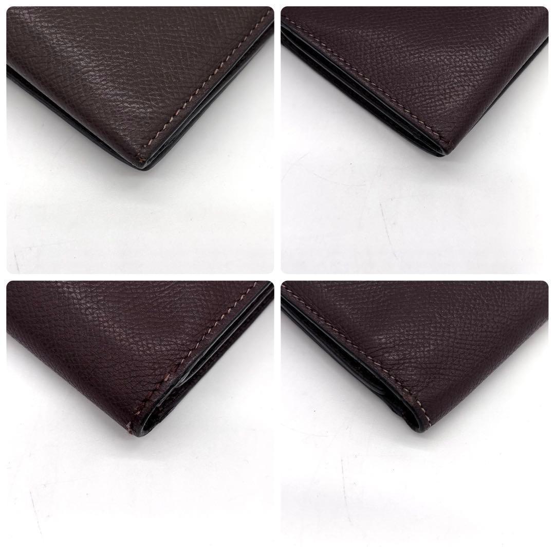 Hermes Bearn Dupri Trifold Wallet Black Chevre — view 7