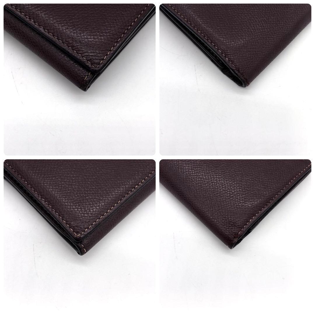 Hermes Bearn Dupri Trifold Wallet Black Chevre — view 8