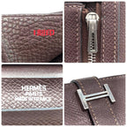Hermes Bearn Dupri Trifold Wallet Black Chevre — view 9
