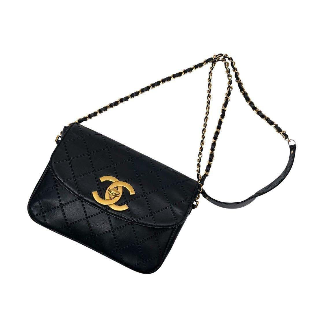 Chanel Bicolor Quilted Big CC Logo Chain Shoulder Bag — view 3