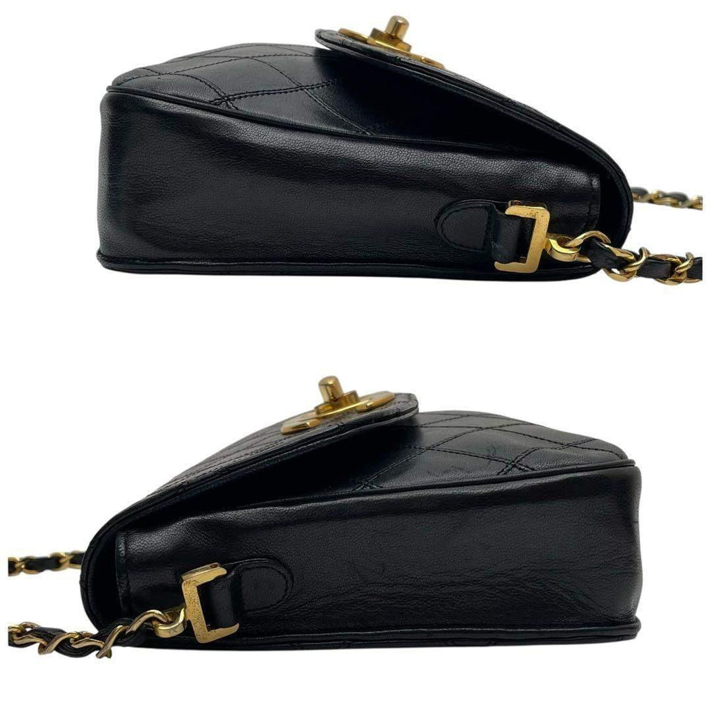 Chanel Bicolor Quilted Big CC Logo Chain Shoulder Bag — view 5