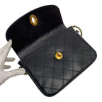 Chanel Bicolor Quilted Big CC Logo Chain Shoulder Bag — view 8