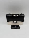 Chanel Acrylic Chain Shoulder Bag Black White