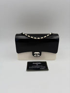 Chanel Acrylic Chain Shoulder Bag Black White