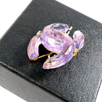 Chanel Brooch CC Logo Clear Purple — view 2