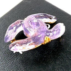 Chanel Brooch CC Logo Clear Purple — view 4