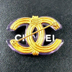 Chanel Brooch CC Logo Clear Purple — view 5