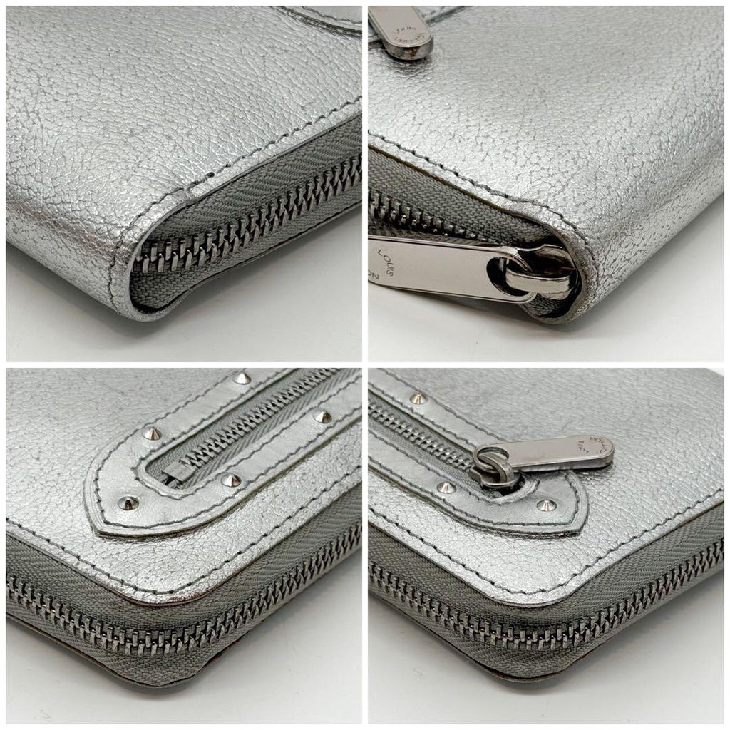 Louis Vuitton Limited Edition Zippy Wallet Suhali Silver Round — view 5