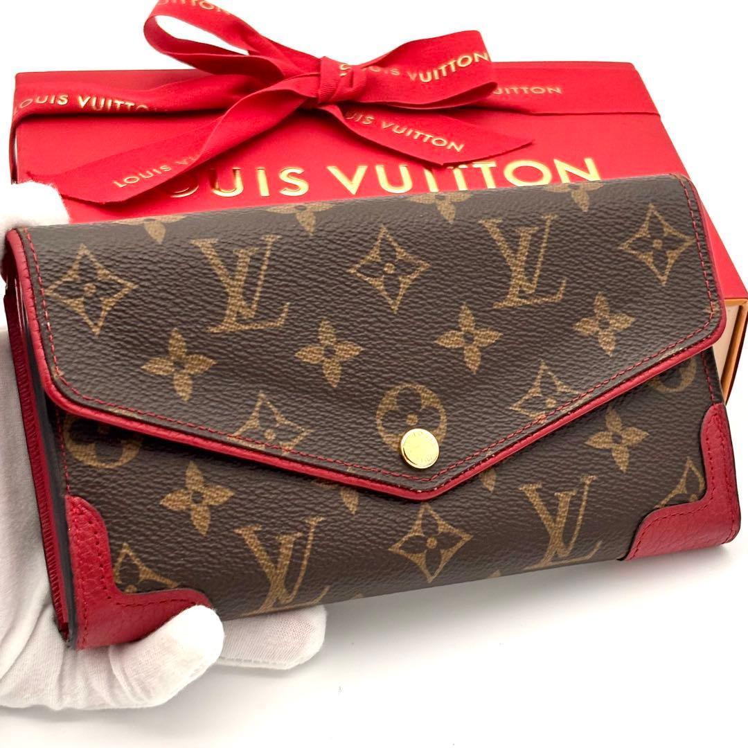Louis Vuitton Wallet Monogram Portefeuille Sarah Retiro Red