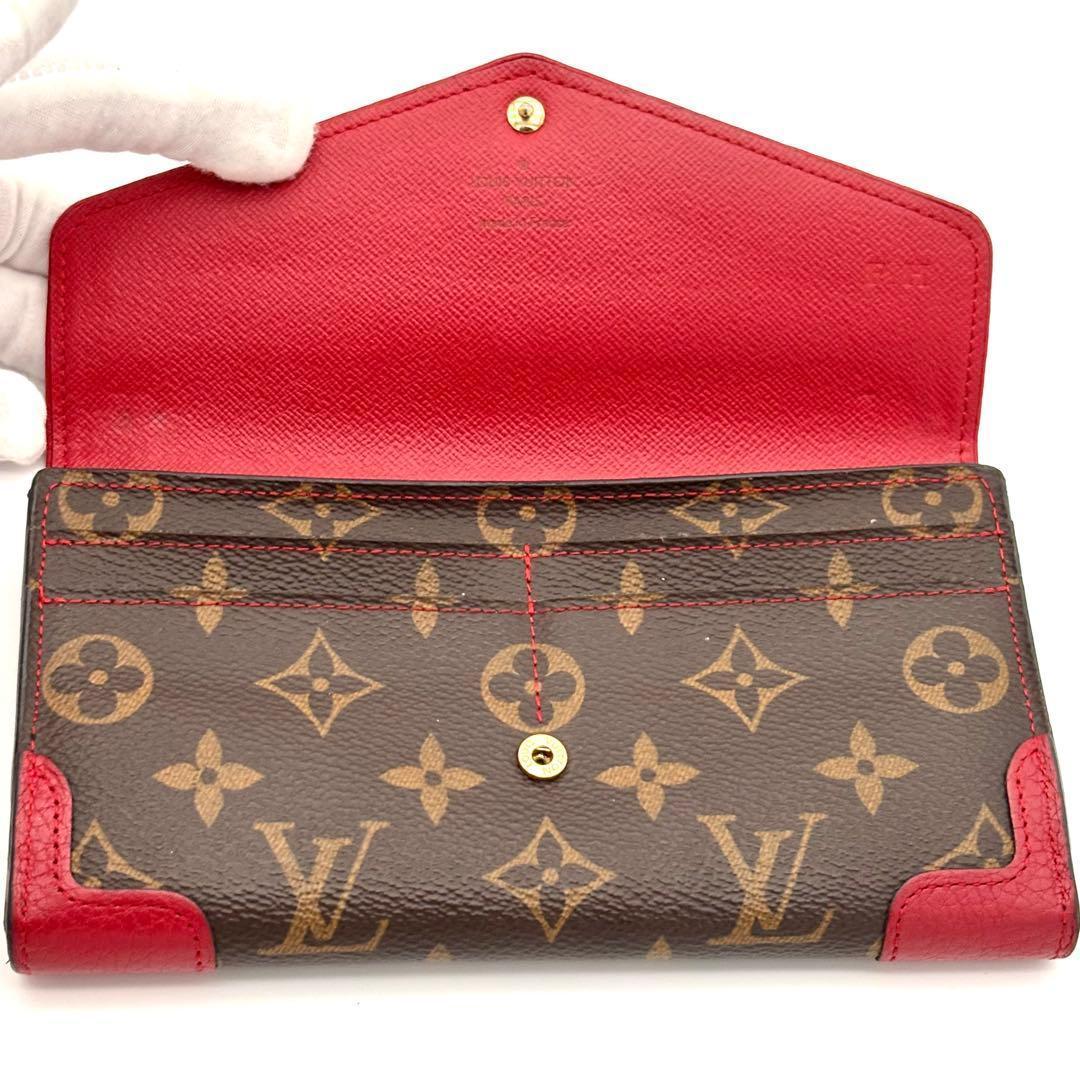 Louis Vuitton Wallet Monogram Portefeuille Sarah Retiro Red — view 3