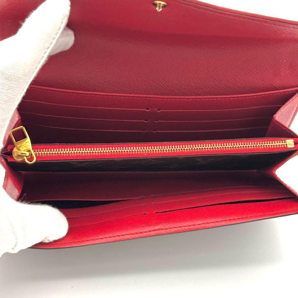 Louis Vuitton Wallet Monogram Portefeuille Sarah Retiro Red — view 4