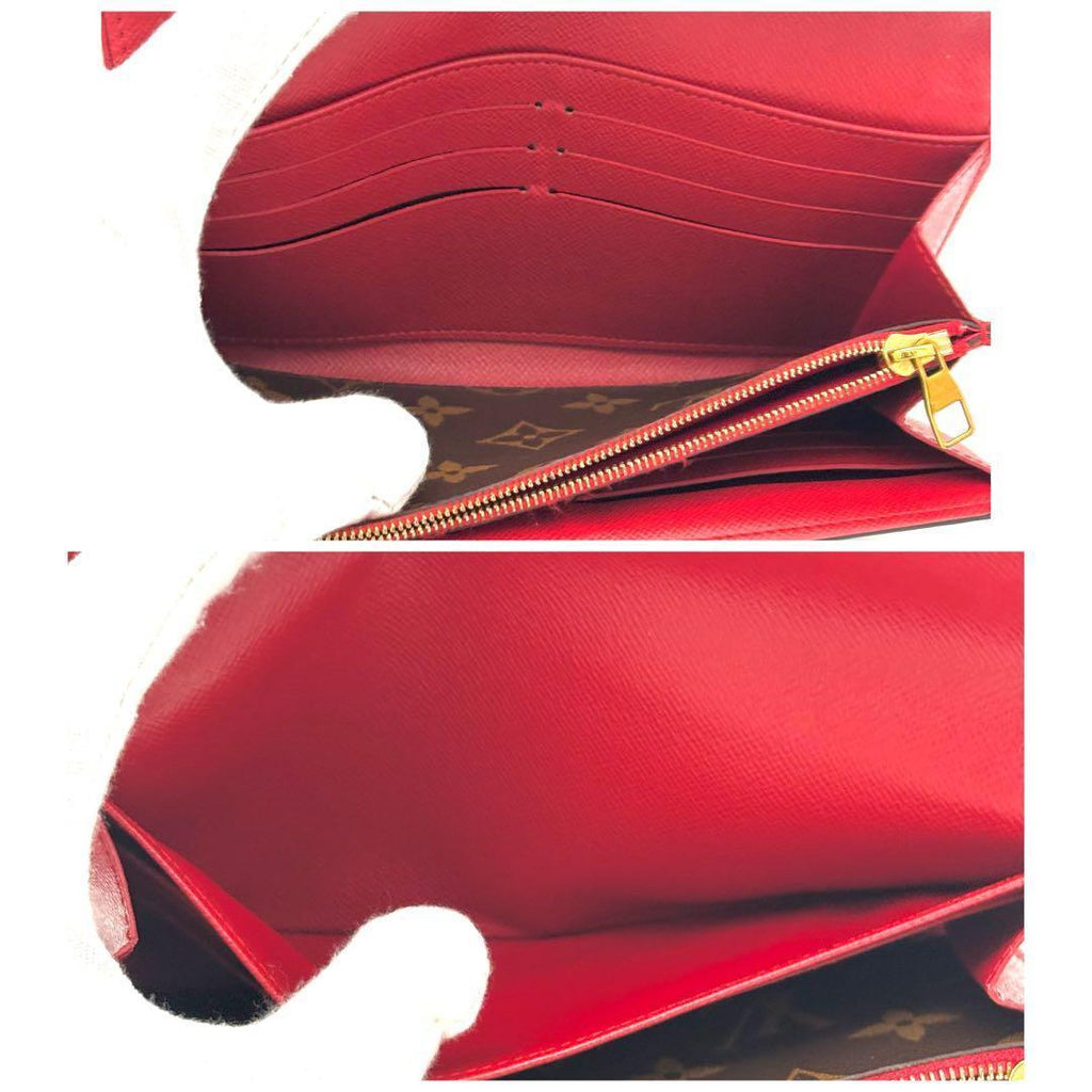 Louis Vuitton Wallet Monogram Portefeuille Sarah Retiro Red — view 6