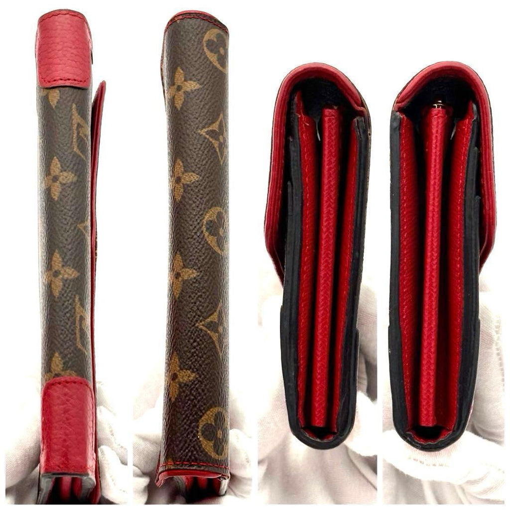 Louis Vuitton Wallet Monogram Portefeuille Sarah Retiro Red — view 7