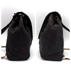 Chanel Quilted Backpack Black Lambskin Brown — view 5