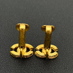 Chanel CC Logo Earrings Rhinestone Icon Gold — view 5