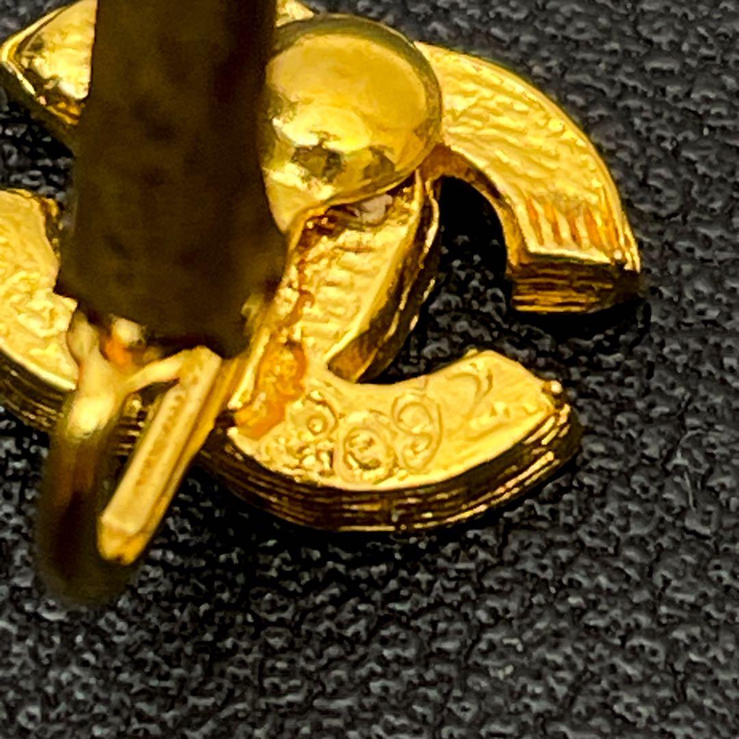 Chanel CC Logo Earrings Rhinestone Icon Gold — view 9