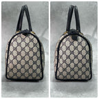 Gucci GG Sherry Line Boston Bag Navy Logo Leather — view 7