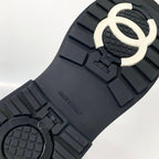 Chanel Coco Mark Suede Snow Boots Navy — view 9