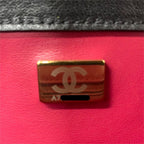 Chanel Quilted Turnlock CC Logo Chain Shoulder Bag — view 8