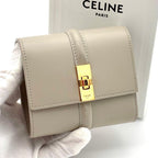 Celine Wallet Small Gray Leather