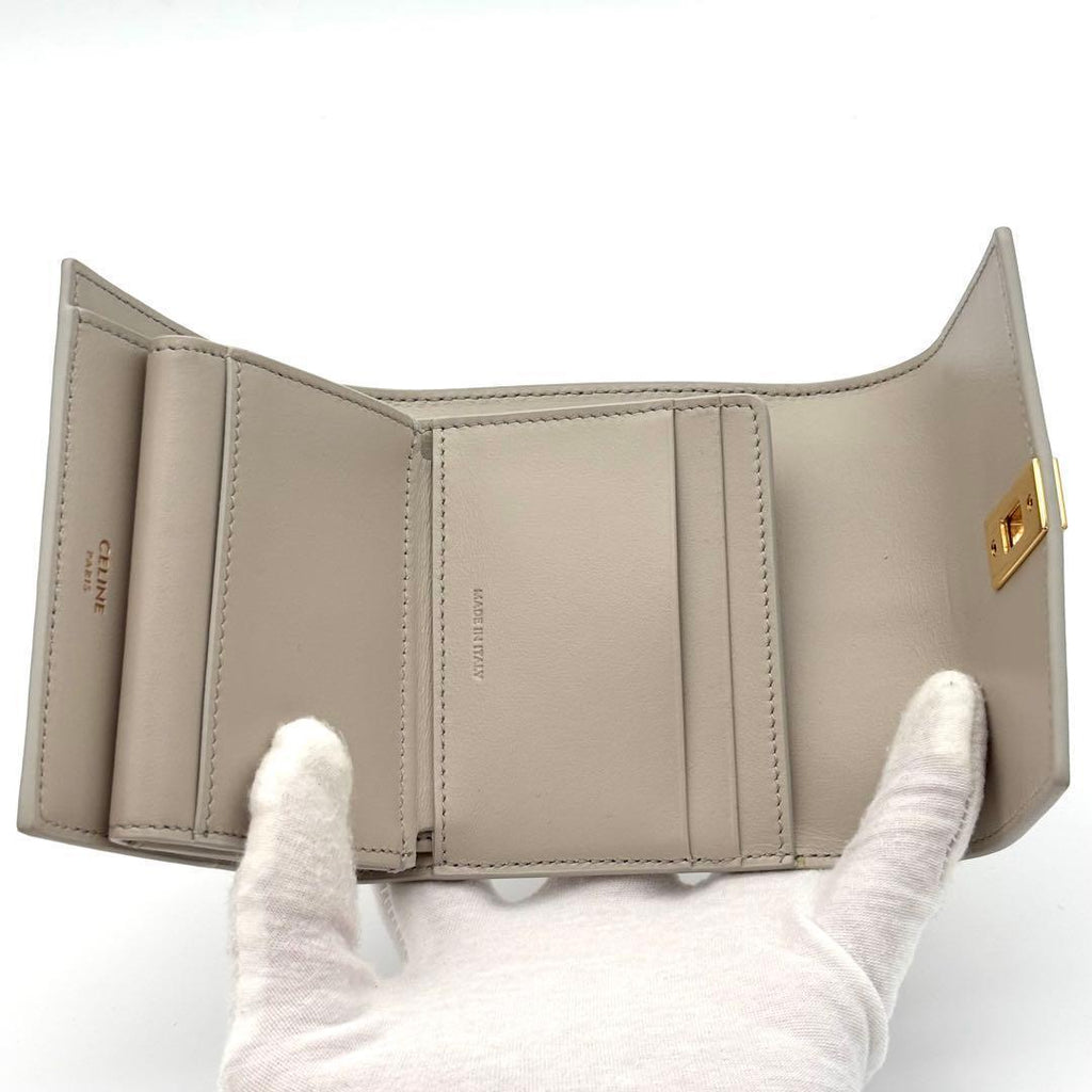 Celine Wallet Small Gray Leather — view 4