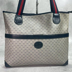 Gucci GG Sherry Line Tote Navy Leather Logo — view 2