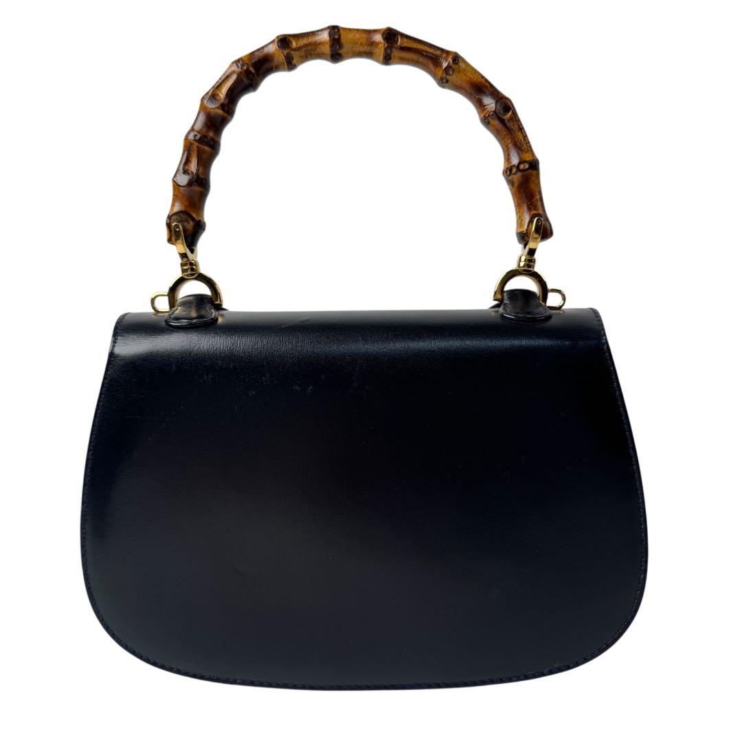 Gucci Vintage Bamboo 2-Way Mini Shoulder Bag Black — view 3