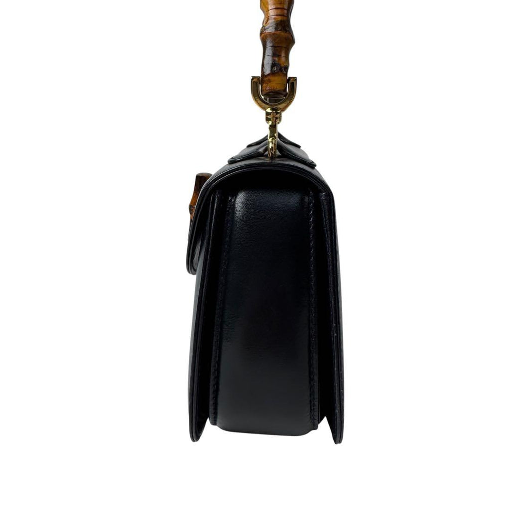 Gucci Vintage Bamboo 2-Way Mini Shoulder Bag Black — view 4