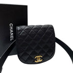 Chanel Quilted Lambskin CC Logo Waist Belt Bag