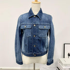 Dior Logo Cotton Denim Jacket Blue