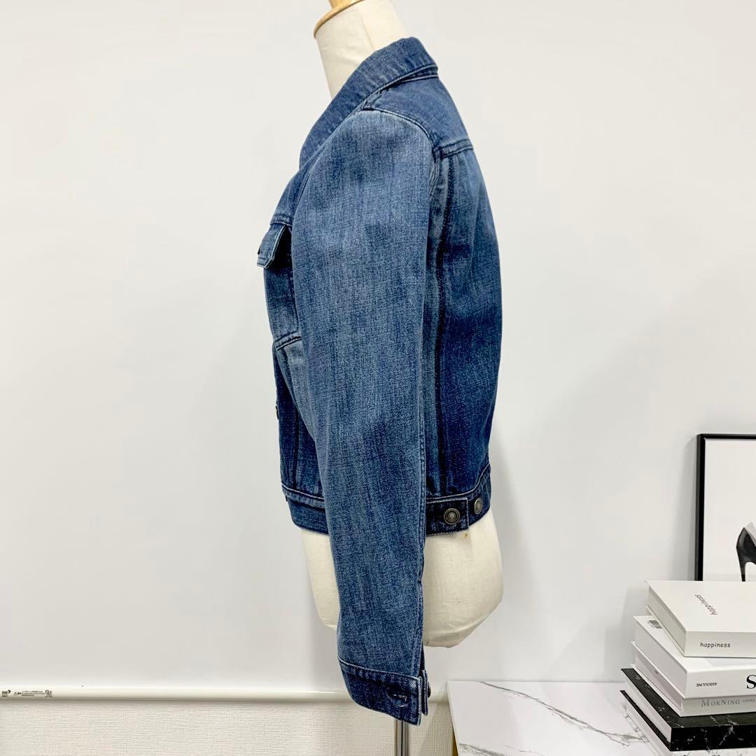 Dior Logo Cotton Denim Jacket Blue — view 2