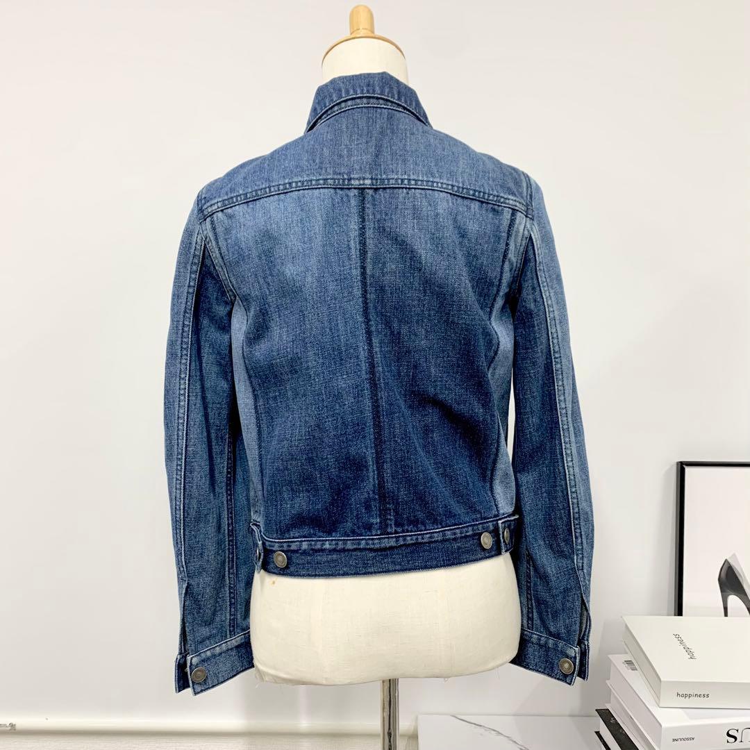 Dior Logo Cotton Denim Jacket Blue — view 3