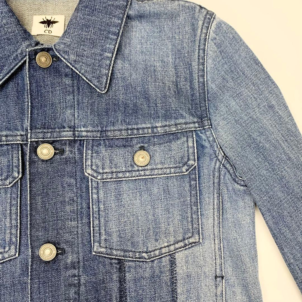 Dior Logo Cotton Denim Jacket Blue — view 6