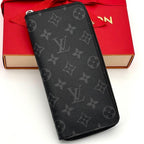 Louis Vuitton Zippy Vertical Monogram Eclipse Wallet