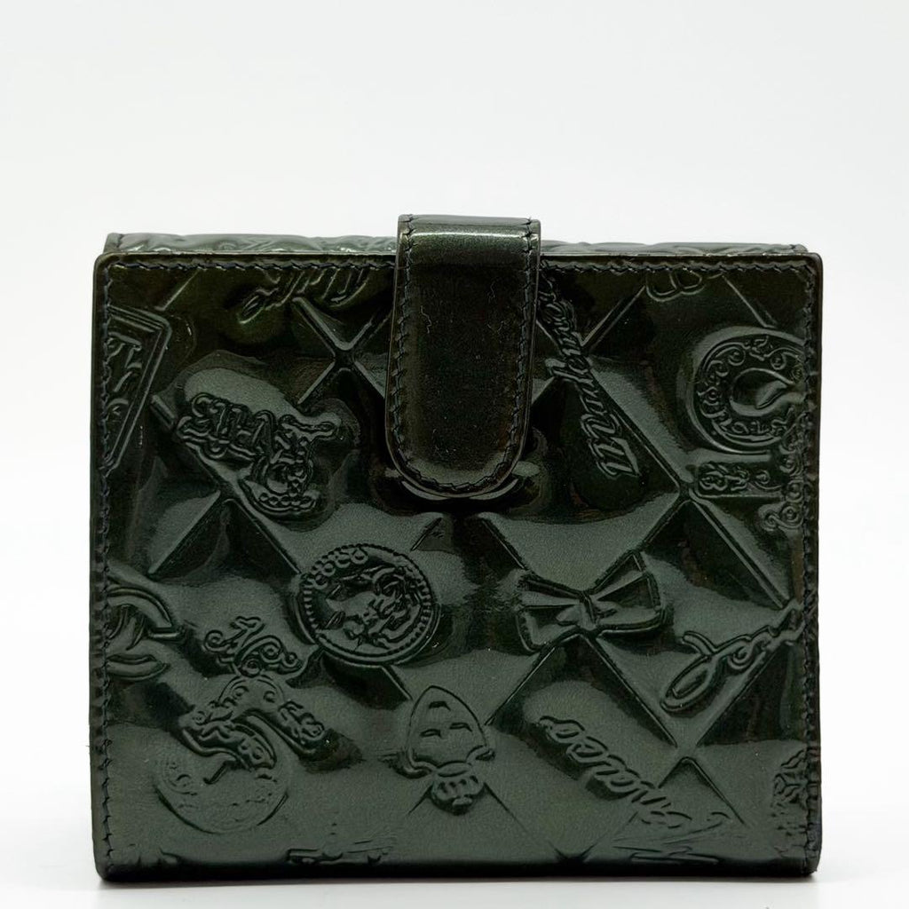 Chanel Icon Camellia Patent Leather Hook Bifold Compact Wallet