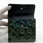 Chanel Icon Camellia Patent Leather Hook Bifold Compact Wallet