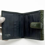 Chanel Icon Camellia Patent Leather Hook Bifold Compact Wallet