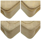 Chanel Cotton Quilted Double Chain Shoulder Bag CC Logo — view 6