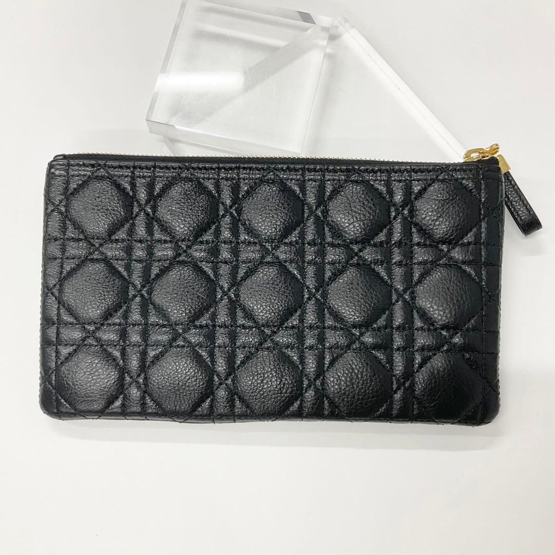 Dior Caro Cannage CD Logo Slim Pouch — view 3