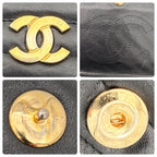 Chanel Mademoiselle Chain Shoulder Bag Black Leather Gold — view 9