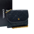 Chanel Lambskin Mini Quilted Chain Shoulder Bag CC Logo
