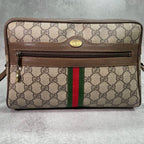 Gucci GG Sherry Line Shoulder Bag Brown Leather — view 2