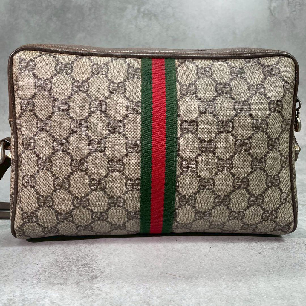 Gucci GG Sherry Line Shoulder Bag Brown Leather — view 3